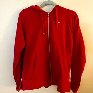 NIKE Cotton Dri-Fit Zip Up with Hood Pink Size SMALL